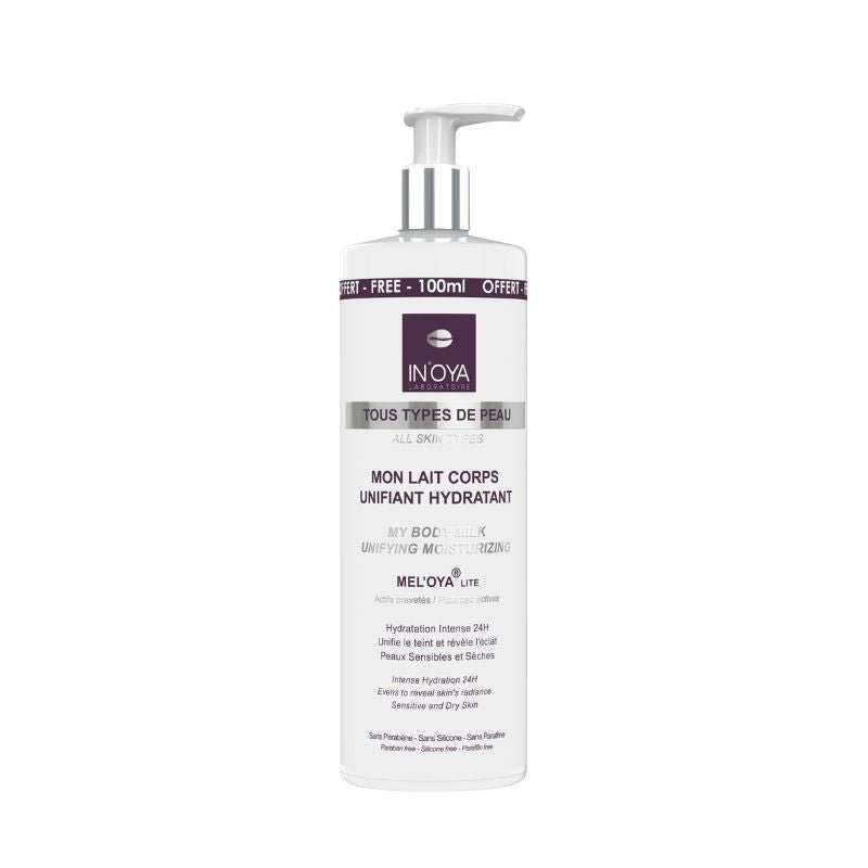 Lait Corps Unifiant Hydratant INOYA - 500 ml - Beauté Hérins -