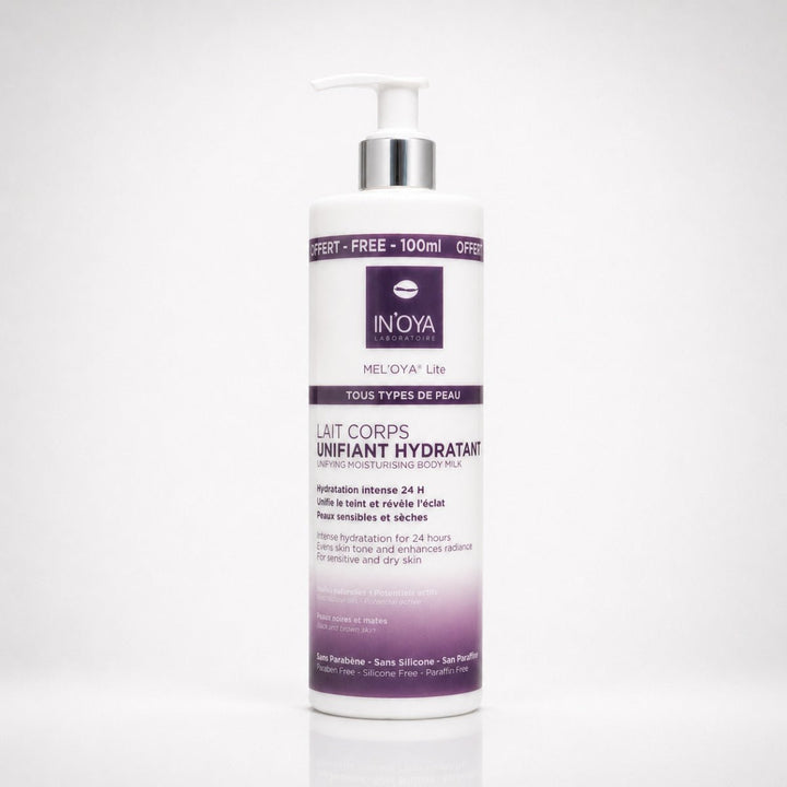 Lait Corps Unifiant Hydratant INOYA - 500 ml - Beauté Hérins -